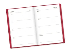 NANU-NANA Kalender & Planer|Weihnachtsgeschenke*Terminplaner Lederlook, 2025, Rot