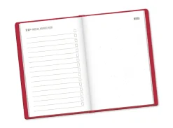 NANU-NANA Kalender & Planer|Weihnachtsgeschenke*Terminplaner Lederlook, 2025, Rot