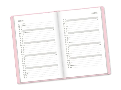 NANU-NANA Kalender & Planer|Weihnachtsgeschenke*Terminplaner Lederlook, 2025, Rosa