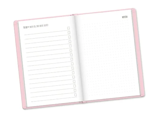 NANU-NANA Kalender & Planer|Weihnachtsgeschenke*Terminplaner Lederlook, 2025, Rosa