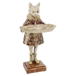 NANU-NANA Geschenkideen|Figuren*Tier Mit Tablett, Katze, 28 Cm