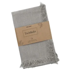NANU-NANA Küche*Tischläufer Fransen, Taupe, 40 X 150 Cm
