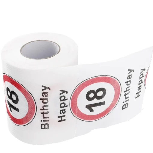 NANU-NANA Geburtstag|Geschenkideen*Toilettenpapier Birthday, 18 Jahre, 24 Meter
