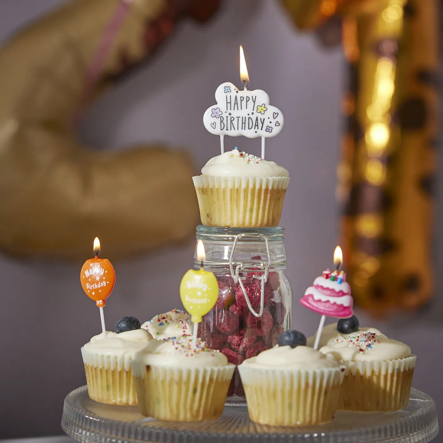NANU-NANA Geburtstag*Tortenkerze Geburtstag, Schwarz