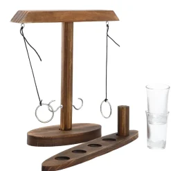 NANU-NANA Geschenkideen|Trinkspiele*Trinkspiel Ringtoss, Natur, 25 Cm