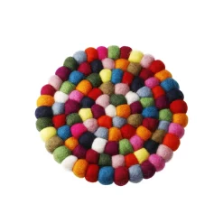 NANU-NANA Tischdeko*Untersetzer Filzkugeln, Bunt, 20 Cm