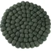 NANU-NANA Küche*Untersetzer Filzkugeln, Dunkelgrün , 20 Cm
