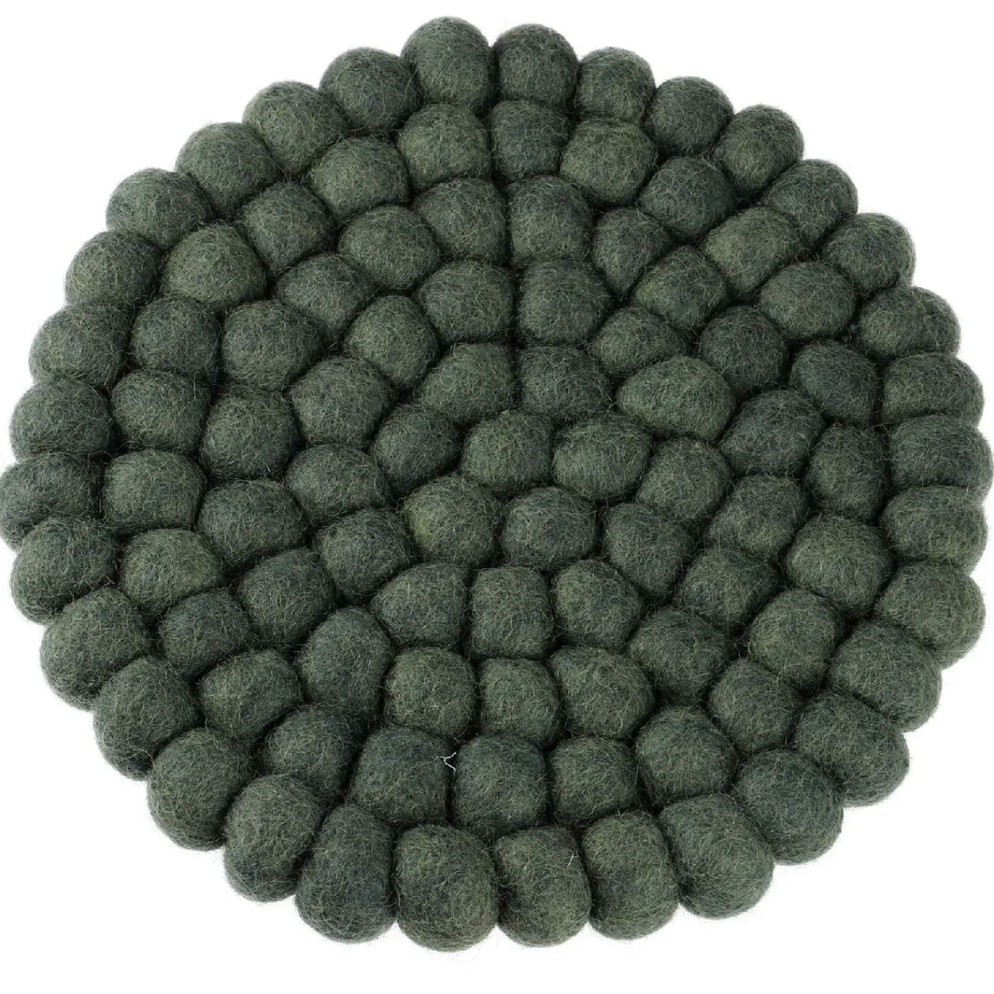 NANU-NANA Küche*Untersetzer Filzkugeln, Dunkelgrün , 20 Cm
