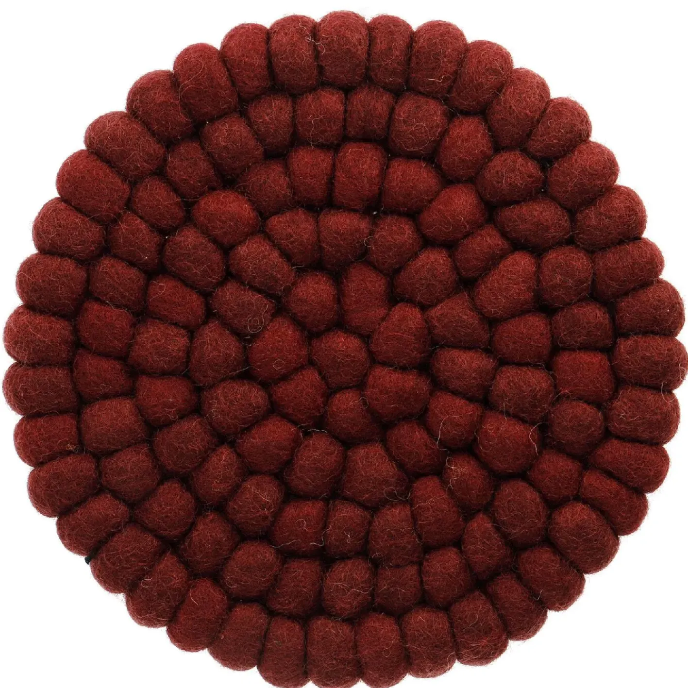 NANU-NANA Küche*Untersetzer Filzkugeln, Dunkelrot , 20 Cm