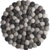NANU-NANA Tischdeko*Untersetzer Filzkugeln, Grau-gemixt, 20 Cm
