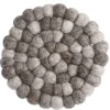 NANU-NANA Küche|Tischdeko*Untersetzer Filzkugeln, Taupe Mix, 10 Cm