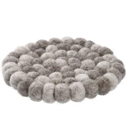 NANU-NANA Küche|Tischdeko*Untersetzer Filzkugeln, Taupe Mix, 10 Cm