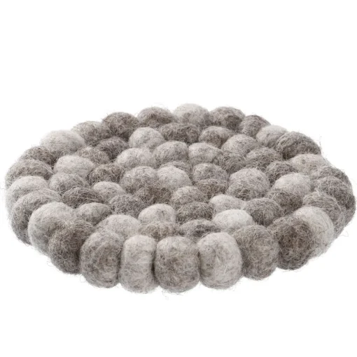 NANU-NANA Küche|Tischdeko*Untersetzer Filzkugeln, Taupe Mix, 10 Cm