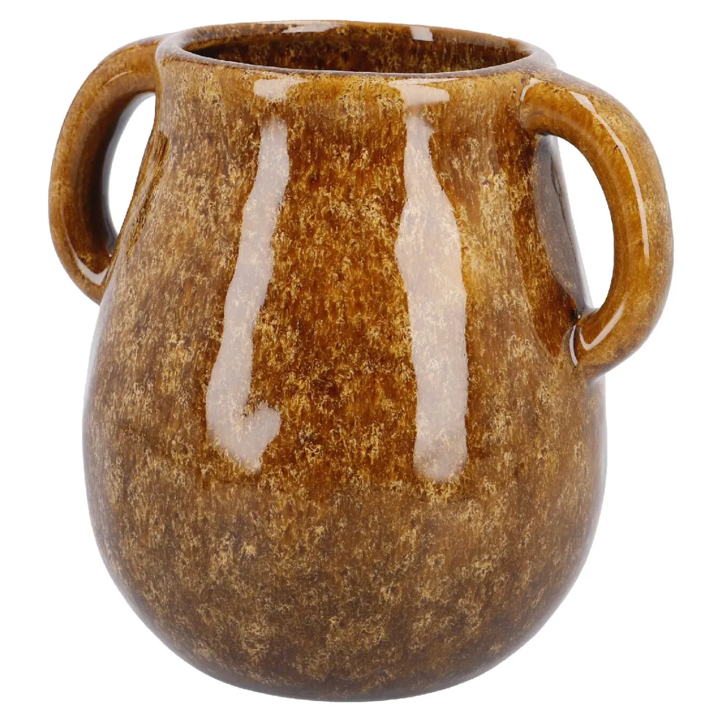 NANU-NANA Vasen & Kunstblumen|Herbstdeko*Vase Krug Mit Griffen, Braun, 14.5 Cm