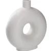 NANU-NANA Vasen & Kunstblumen*Vase Loch, Weiß, 20 Cm