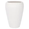 NANU-NANA Vasen & Kunstblumen|Frühlingsdeko*Vase Riffel, Weiß-matt, 15 Cm