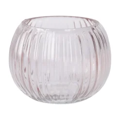NANU-NANA Vasen & Kunstblumen|Frühlingsdeko*Vase Rillen, Bauchig/rosa, 11.5 X 8.5 Cm