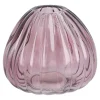 NANU-NANA Vasen & Kunstblumen|Frühlingsdeko*Vase Rillen, Beere/bauchig, Höhe 7.5 Cm