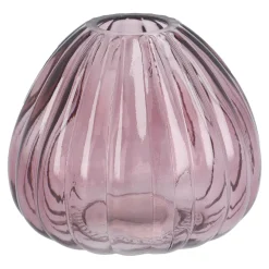 NANU-NANA Vasen & Kunstblumen|Frühlingsdeko*Vase Rillen, Beere/bauchig, Höhe 7.5 Cm