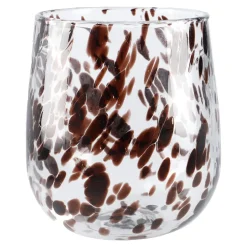 NANU-NANA Vasen & Kunstblumen*Vase Tupfen, Bauchig/braun, 16 Cm