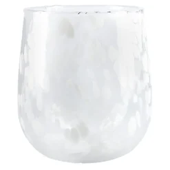 NANU-NANA Vasen & Kunstblumen*Vase Tupfen, Bauchig/weiß, 16 Cm