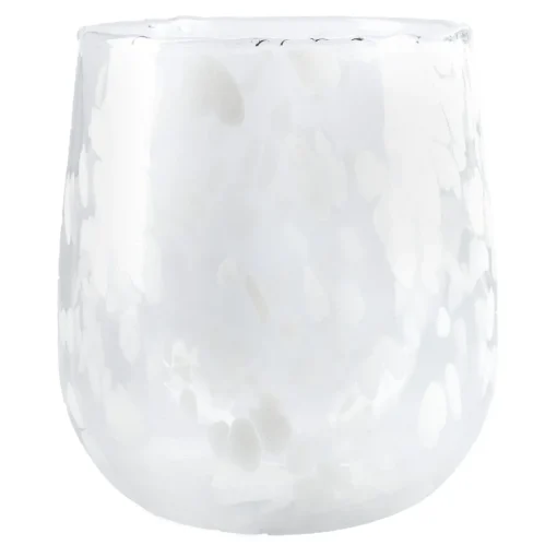 NANU-NANA Vasen & Kunstblumen*Vase Tupfen, Bauchig/weiß, 16 Cm