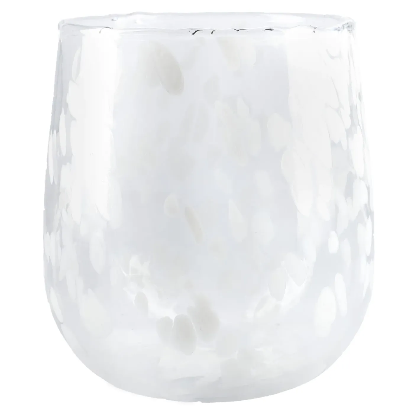 NANU-NANA Vasen & Kunstblumen*Vase Tupfen, Bauchig/weiß, 16 Cm