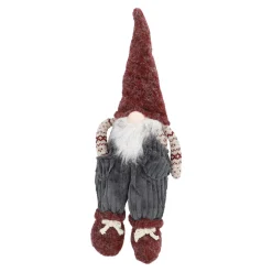 NANU-NANA Geschenkverpackungen|Weihnachtsdeko*Wichtel Hosentaschen/Schleife, Rot, 38 Cm