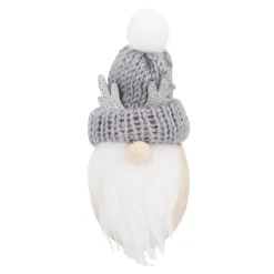 NANU-NANA Figuren|Weihnachtsdeko*Wichtel Mütze/Geweih, Grau, 9 Cm