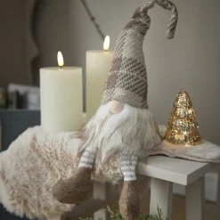 NANU-NANA Weihnachtsdeko|Weihnachten*Wichtel Strick, Karo, 47 Cm