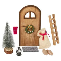 NANU-NANA Weihnachtstraditionen|Weihnachtsdeko*Wichteltür-Set, Braun