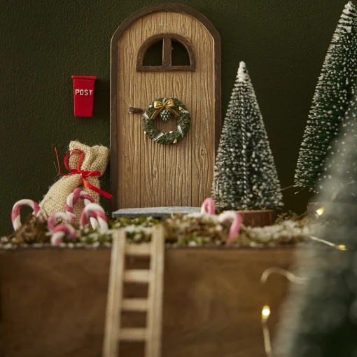 NANU-NANA Weihnachtstraditionen|Weihnachtsdeko*Wichteltür-Set, Braun