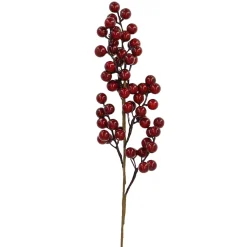 NANU-NANA Shop The Look Xmas|Adventskränze & Zubehör*Zweig Beeren, Dunkelrot/glänzend, 40 Cm